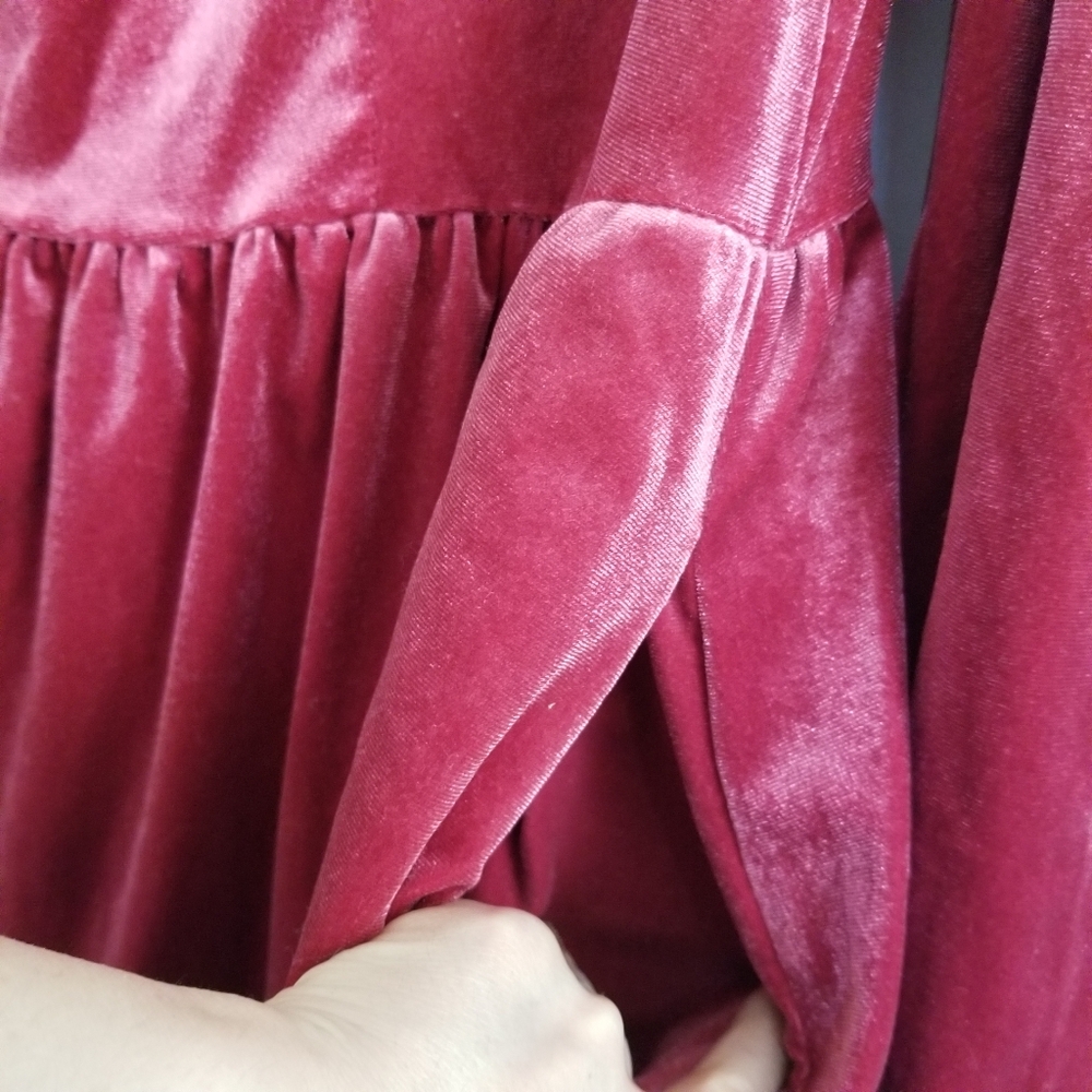NWT Ava & Viv Cherry Splash Festive Rosette Velour Dress Size 1X - Picture 5 of 11
